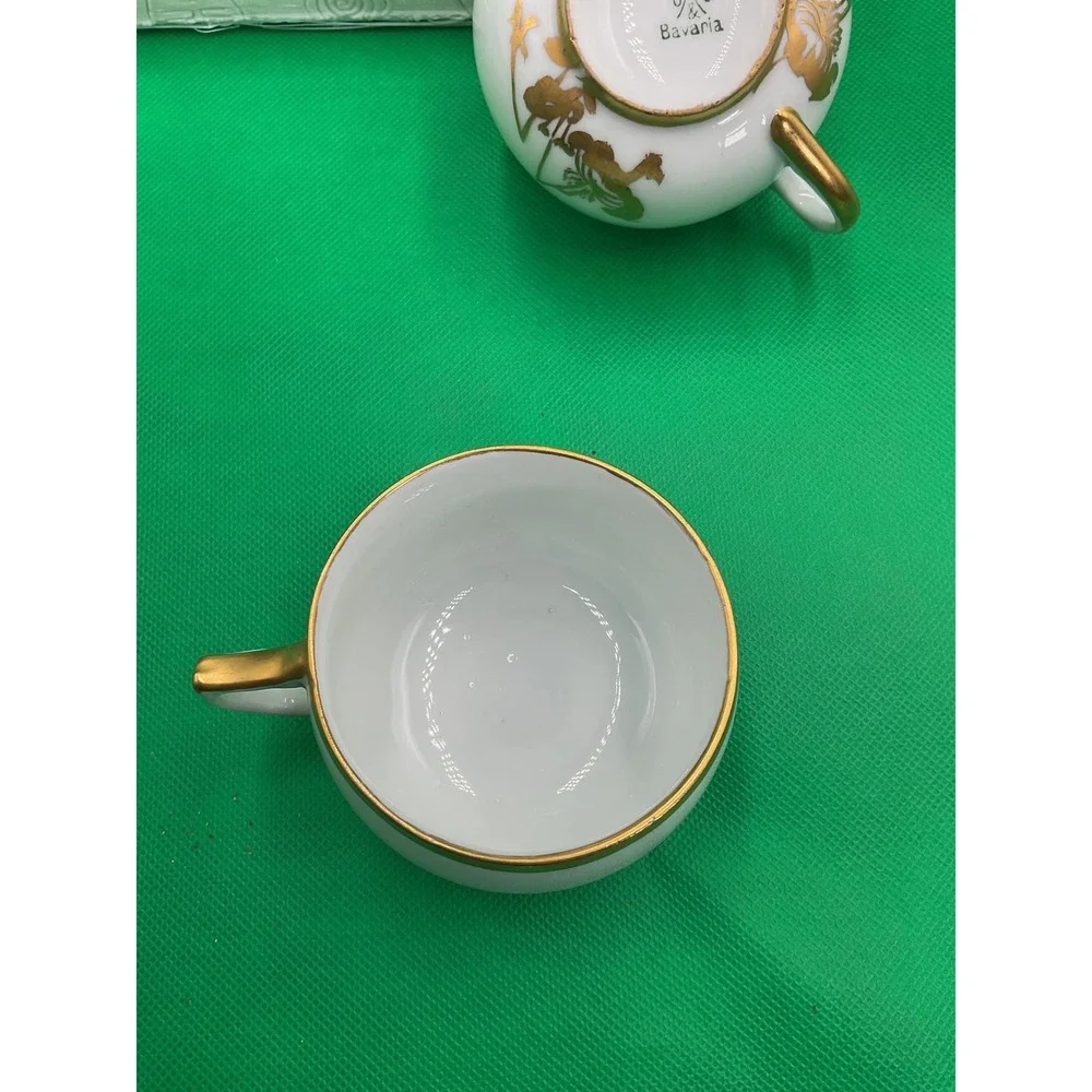 J&C Bavaria 23k Gold Gilt‎ Tea Cups & Plates Set